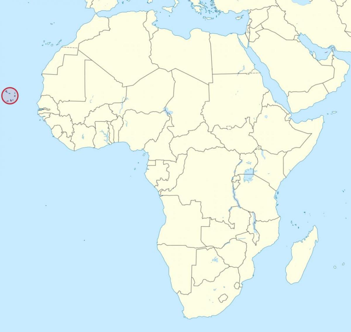 Cabo Verde i afrika kort