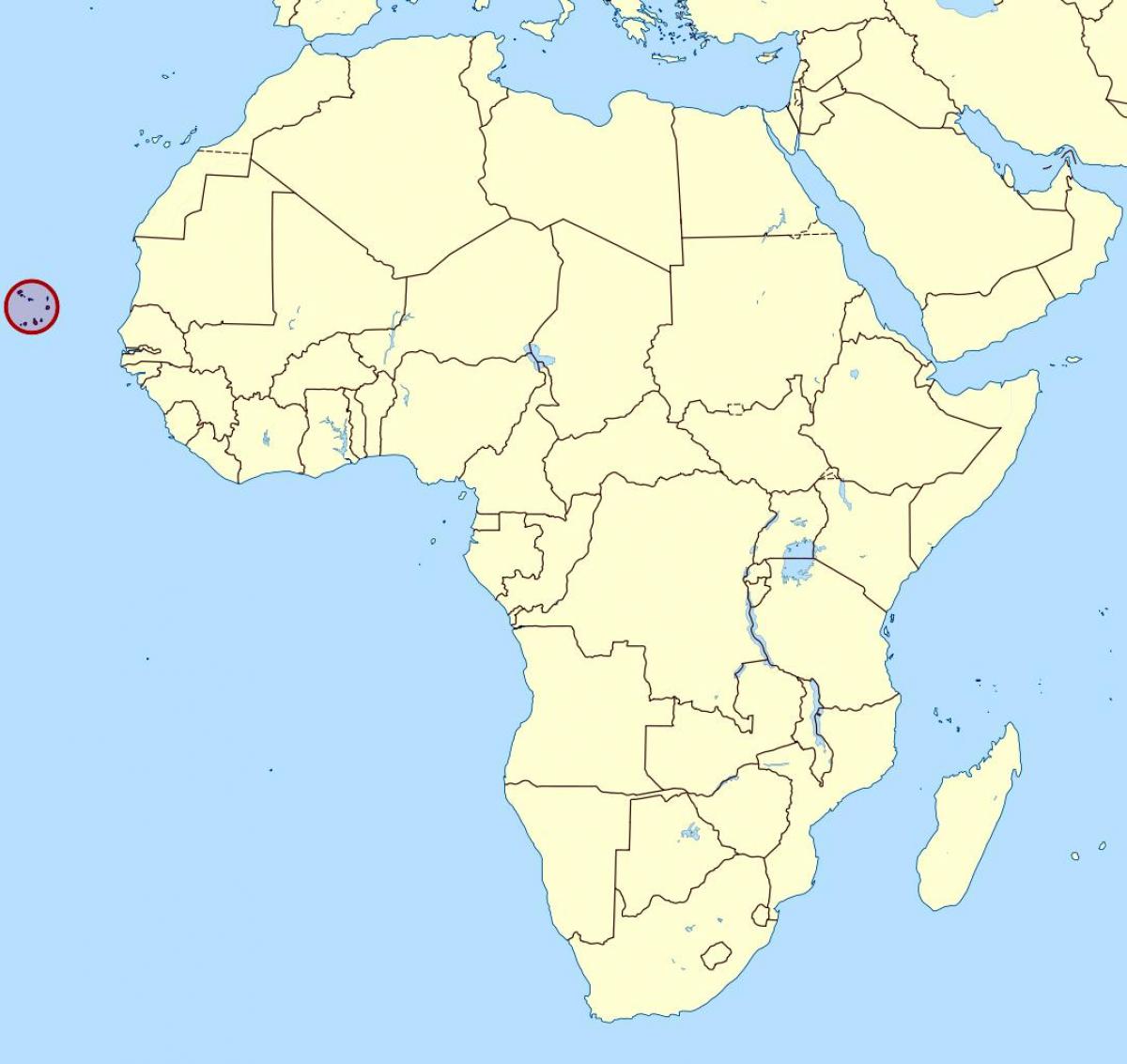 kort over Kap Verde kort placering