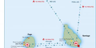 Kort over Kap Verde lufthavne