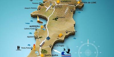 Kort over santa maria Kap Verde